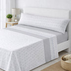 Juego de Sábanas Microfibra 100% Poliéster, Suaves y Frescas para Verano, Estampadas, incluye Bajera -Encimera-1 o 2 Funda de almohada, Camas 90/105/135/150/180 cm,