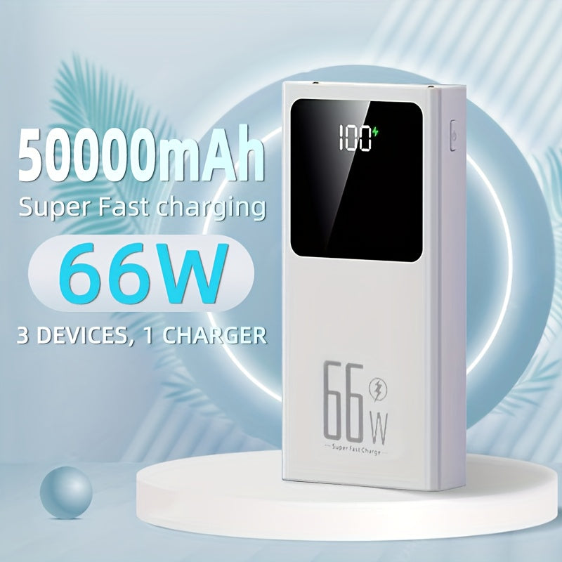 Power bank para carga durante viajes y uso diario | 50000mAh y 66W