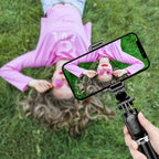 Palo Selfie Retráctil Profesional de 101.6 cm, Trípode de Suelo para Transmisiones en Vivo, con Control Remoto Inalámbrico, Rotación de 360°, Diseño Estable Anti-vibración. Ideal para Vlogs de Viajes y Exteriores para Transmisiones en Vivo. Compatible con