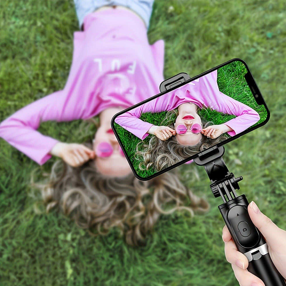 Palo Selfie Retráctil Profesional de 101.6 cm, Trípode de Suelo para Transmisiones en Vivo, con Control Remoto Inalámbrico, Rotación de 360°, Diseño Estable Anti-vibración. Ideal para Vlogs de Viajes y Exteriores para Transmisiones en Vivo. Compatible con