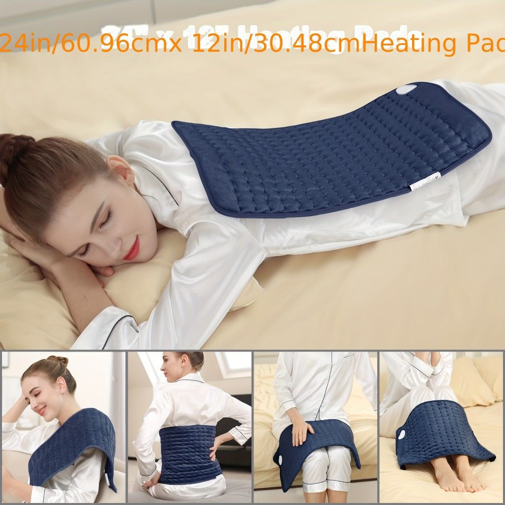 Almohadilla Calentadora XL - 6 Niveles de Calor, Hasta 140 °F, Apagado Automático de 2 Horas, 84Cm X 43Cm 60Cm X 30Cm, Franela Suave, Lavable a Máquina, Almohadilla Calentadora para Cuello, Hombro, Rodilla, Pierna, Regalo para Hombre, Mamá y Papá, Regalo