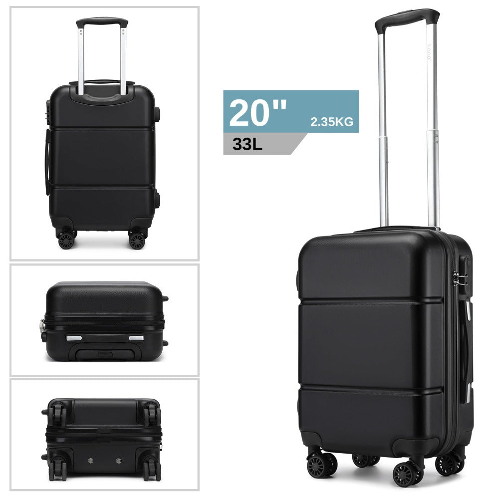 1 pieza de maleta de cabina de 20 pulgadas (55 cm) de ABS prémium con candado de combinación seguro para viajes sin esfuerzo, regreso a clases, regalo de vacaciones