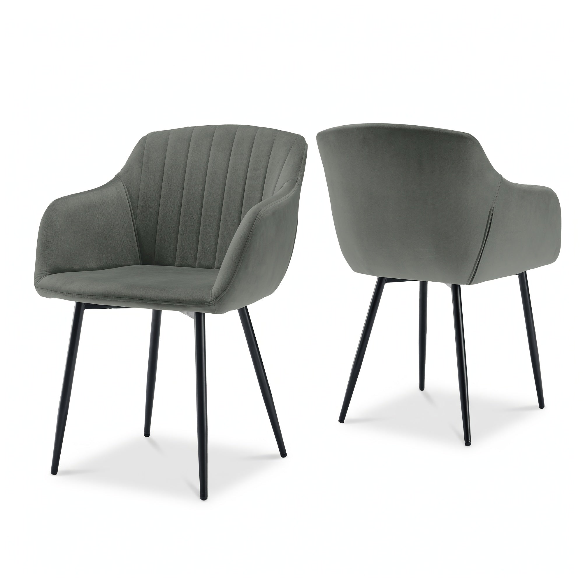 Sillas de comedor elegantes con reposabrazos y soporte lumbar para sala de estar, cocina y dormitorio, que ofrecen un alto confort - Disponibles en juegos de 2, 4 o 6