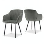 Sillas de comedor elegantes con reposabrazos y soporte lumbar para sala de estar, cocina y dormitorio, que ofrecen un alto confort - Disponibles en juegos de 2, 4 o 6