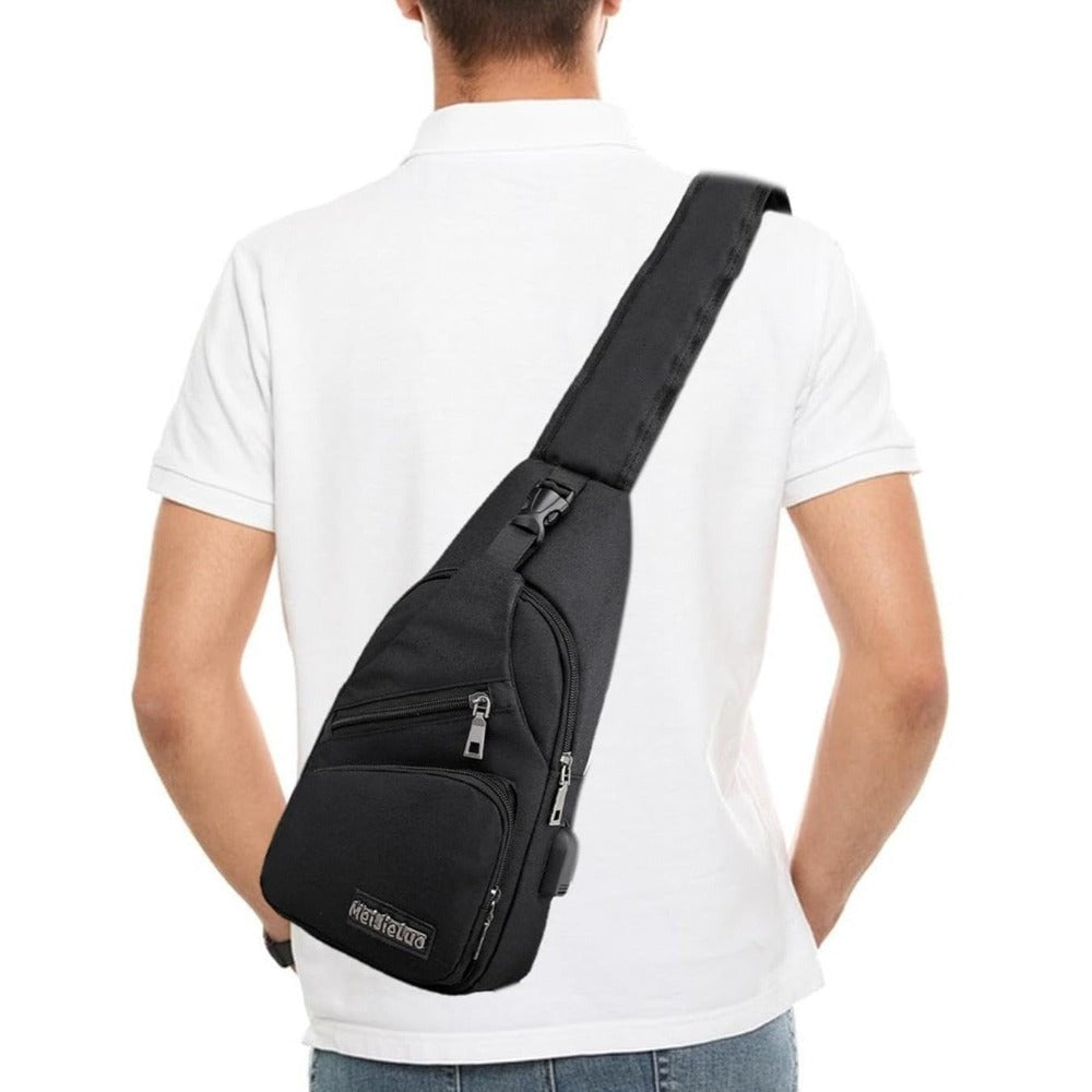 Bolso Bandolera Unisex: Bolso Pequeño de Hombro, Bandolera Cruzada, Deportivo, Senderismo, Teléfono, Cinturón, 33 x 16 x 8 cm