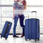 Maleta de embarque de carcasa rígida ABS 55x35x20cm, carrito de viaje, equipaje de mano de cabina, 33L, regalo de Black Friday, Día de Acción de Gracias, Navidad