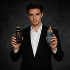 Set de Perfumes de Lujo para Hombre con Aroma Amaderado, 3 piezas | Ciprés Azul Tallado Acuático, Corona Negra, Rosa Oriental y Fougere Transparente de Sándalo | Larga Duración, Gran Volumen, Ideal para Regalos de San Valentín