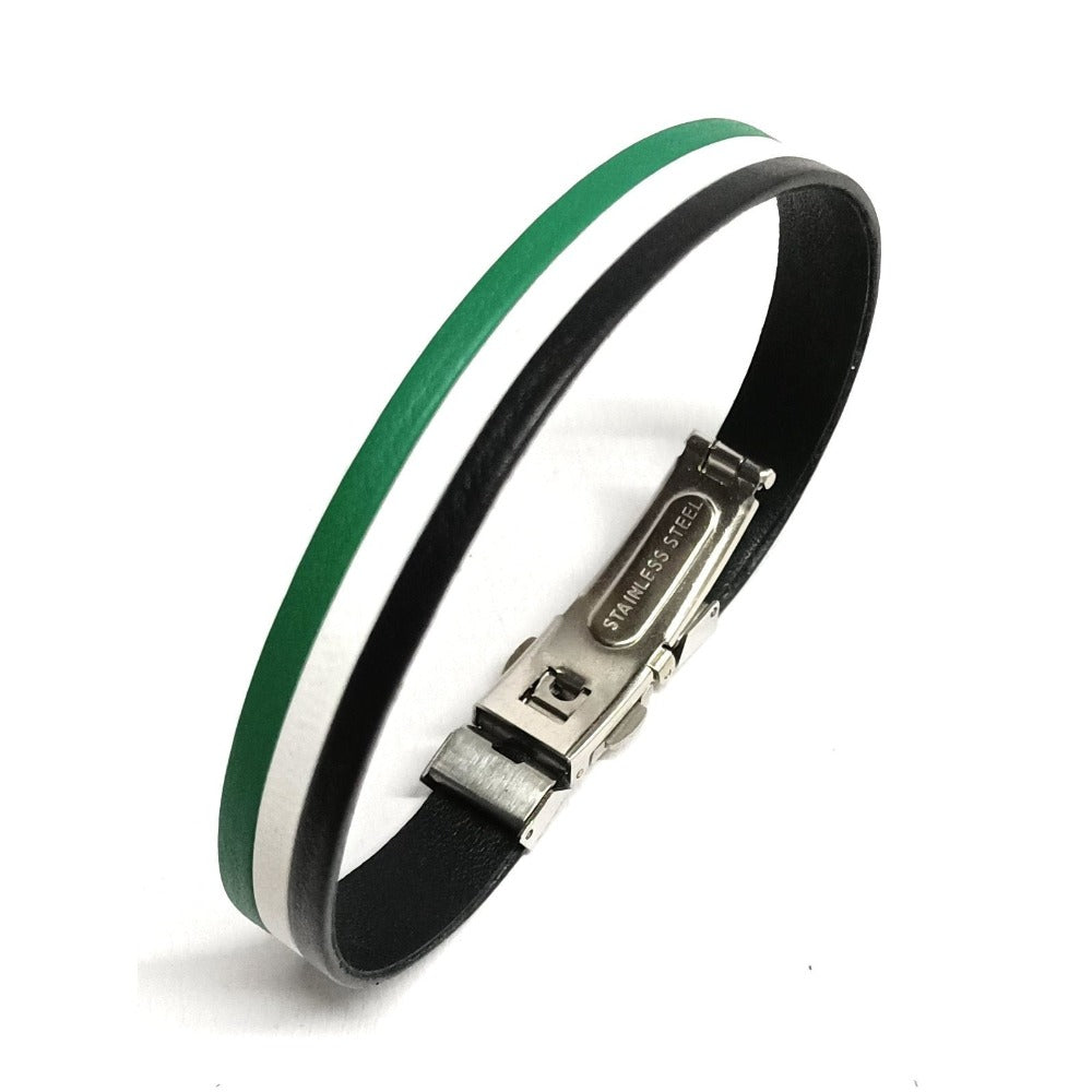 Pulsera de Piel Bandera Extremeña | Complementos de Moda | Regalos Originales y Exclusivos
