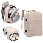 Mochila de Viaje para Cabina de Avion 45x30x20 para Vuelo Barato Equipaje de Mano y Espaciosa con Compartimento para Zapatos y Mochila Antirrobo Multifuncional para Viajes 2210.