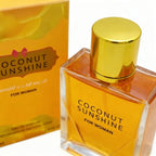 COCONUT SUNSHINE Eau De Parfum para Mujer - Aroma Tropical de Coco y Floral con Vainilla, para Uso Diario y Vacaciones, Perfume de Verano en Botella Amarillo Solana