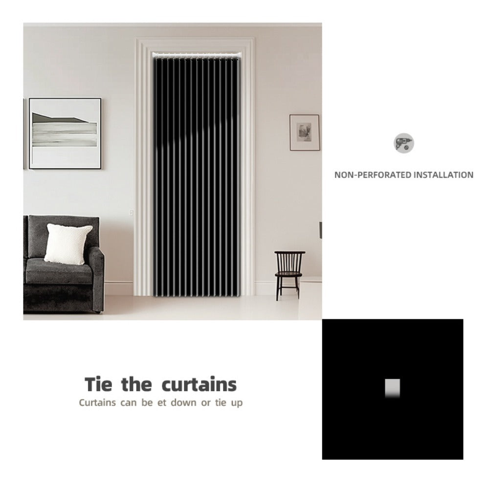 1 Cortina Magnética para Puerta, Cubierta Aislante para Puerta, Cortina Opaca para Puerta, Fácil de Instalar, Dormitorio, Sala de Estar, Cocina, División de Habitación