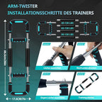 Barra de entrenamiento de fuerza para brazos ajustable, dispositivo de ejercicio para brazos de 27.22-40.82KG, equipo de fitness de dos cabezas con diseño desmontable, adecuado para fitness/equipo de fitness/barra de fuerza para brazos, equipo de gimnasia