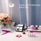 Lima Eléctrica de Uñas de 30,000 RPM, Lima de Uñas Eléctrica con 106 Bandas de Lija y Brocas para Uñas, Herramientas de Pedicura y Manicura para Acrílico para Uñas, Gruesas para Uñas, Suministros para Salones de Uñas para Uso Doméstico y en Salones