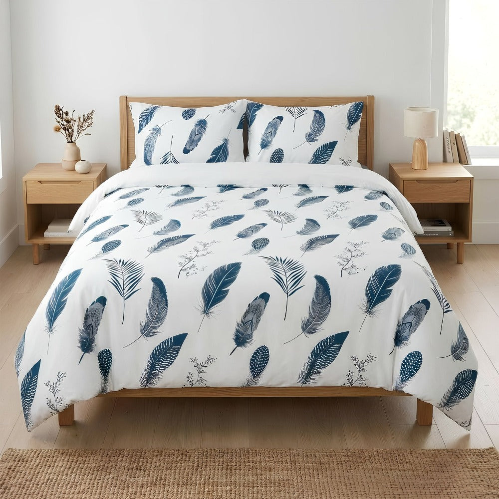 H HANSEL HOME Juego de Funda Nórdica Microfibra Transpirable – Set de Ropa de Cama con Funda de Edredón y Fundas de Almohada – Conjunto 2/3 Piezas para Dormitorio