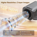 LUXVYN 2026 Proyector Portátil, con Android 11, Dual Wifi6, Brillo de 340ANSI, Local 1280X720P HD, Soporte 4K, Bajo Ruido, Ángulo de Proyección Flexible de 180°, Mini Proyector de Cine en Casa