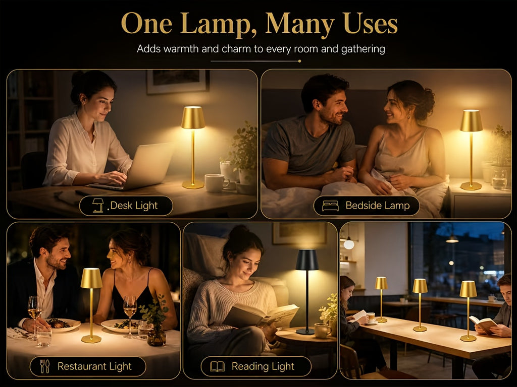 Lámpara de mesa para iluminación de dormitorio y escritorio | diseño funcional