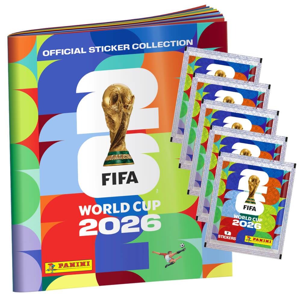 Pegatinas de la Copa Mundial de la FIFA 2026 - Pegatinas coleccionables de la Copa del Mundo - 1 álbum + 5 paquetes