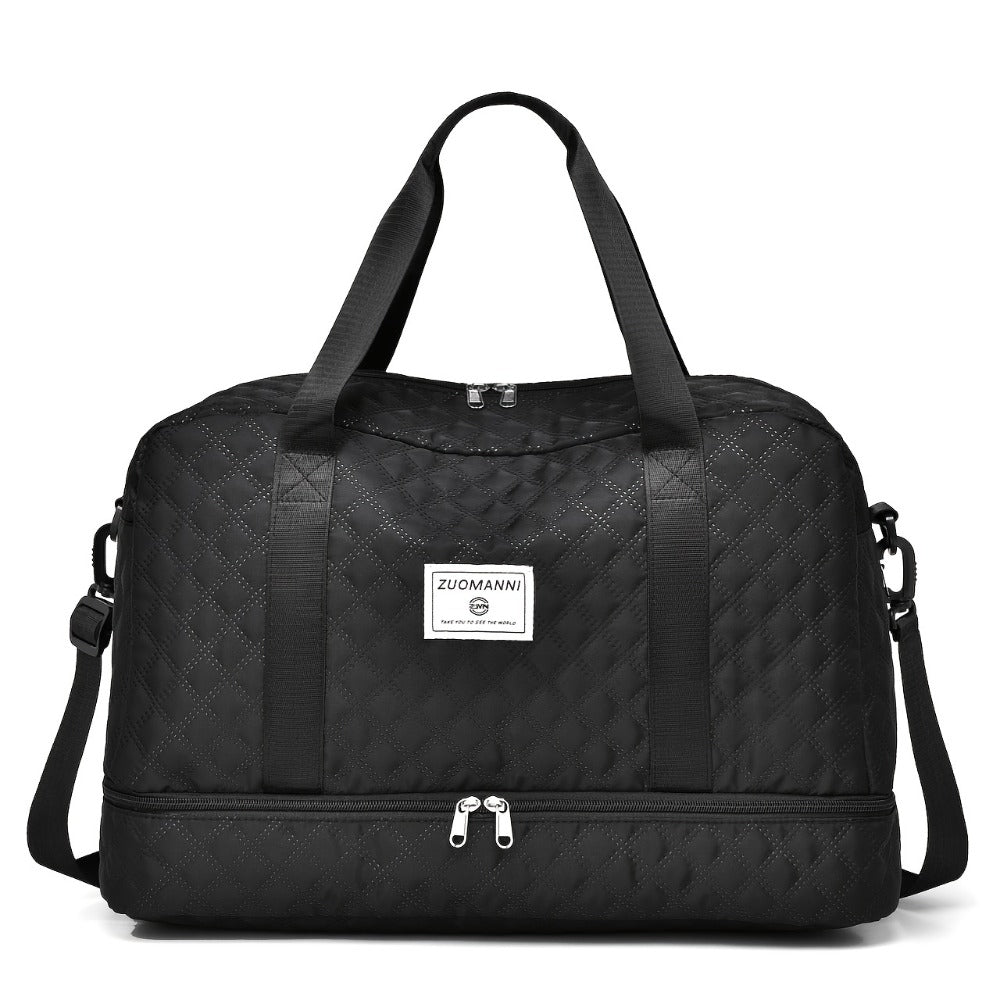 Bolso de Fitness Moda Exterior Corto Bolso de Viaje para Mujer Bolso de Equipaje Plegable de Ocio y Moda de Gran Capacidad para Viajes de Negocios Portátil