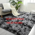 1pc alfombra de felpa suave, alfombra antideslizante, alfombra para cabecera, tapete tie dye para sala, decoración del hogar, colchoneta para mascotas, alfombra para dormitorio o sala, ideal para decoración navideña y Halloween