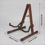 Soporte para guitarra de madera de acacia en forma de A, ajustable y plegable, apto para violines, guitarras, bajos, mandolinas, banjos y ukeleles - Soporte portátil para instrumentos musicales con base de pie, fácil montaje para estudio, sala de práctica