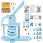 VEVOR Máquina para Hacer Botones, 1/1.25/2.28 pulgadas (25/32/58mm) 3 EN 1, Máquina para Poner Pines, 300 Piezas para Botones, Máquina para Hacer Botones con Libro Mágico de Panda, Kit de Prensa de Punzonado con Mango de Arco Ergonómico, Para Regalos DIY