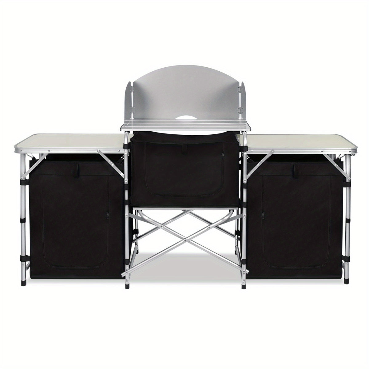 Cocina de Camping Plegable con Marco de Aluminio y Bolsa de Transporte, Gabinete Móvil para Exteriores, Cocina de Viaje, Caja de Cocina, Gabinete para Tienda de Campaña detail image