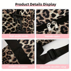 Maleta moderna con estampado de leopardo y amplio espacio, con compartimento separado para zapatos, correa de hombro ajustable, ideal para el gimnasio, yoga y escapadas de fin de semana, así como actividades de ocio y camping al aire libre