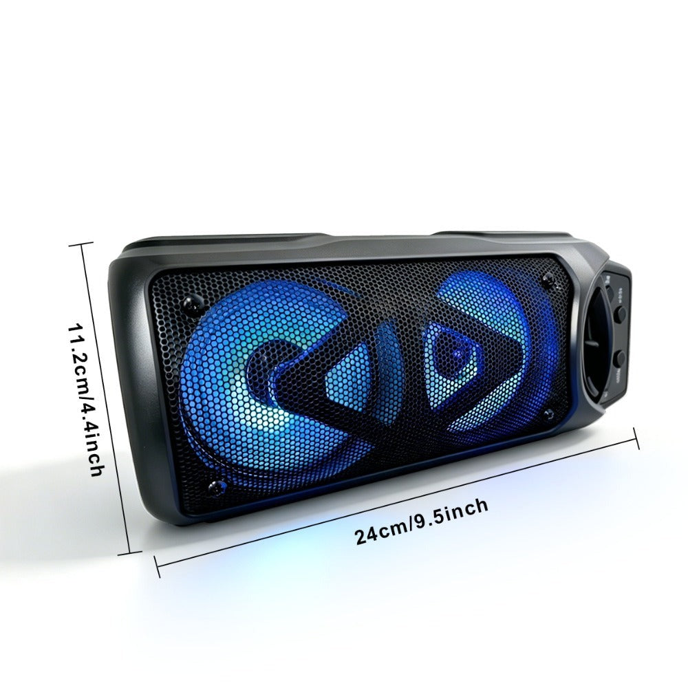 Altavoz subwoofer Bluetooth de grado profesional, diseño ligero y portátil, alto rendimiento de campo de sonido dinámico, efecto de iluminación ambiental RGB, excelente calidad de sonido, esencial para fiestas, audio de moda, interfaz USB, karaoke, fiesta