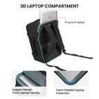 Bolso de Cabina de 20L con Medidas de 40X20X25, Aprobado para Uso Debajo del Asiento en Aviones, con Organizador de 13 Bolsillos, Adecuado Tanto para Hombres Como para Mujeres, Ideal para Viajes de Negocios