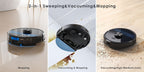 Lubluelu SL60 Plus+ Robot Aspirador con Autovaciado, Manos Libres hasta 60 Días, Robot Aspirador y Trapeador Combo de Súper Succión de 6500Pa, Navegación Láser LDS9.0, Mapeo Multicapa, Robot Aspirador 3 en 1 Autocargable para el Hogar, Pelo de Mascotas, P