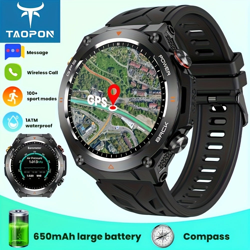 650 mAh para hombres y mujeres, GPS para exteriores con altitud, presión barométrica, función de brújula, IPX8, 100+ modos deportivos, llamadas inalámbricas