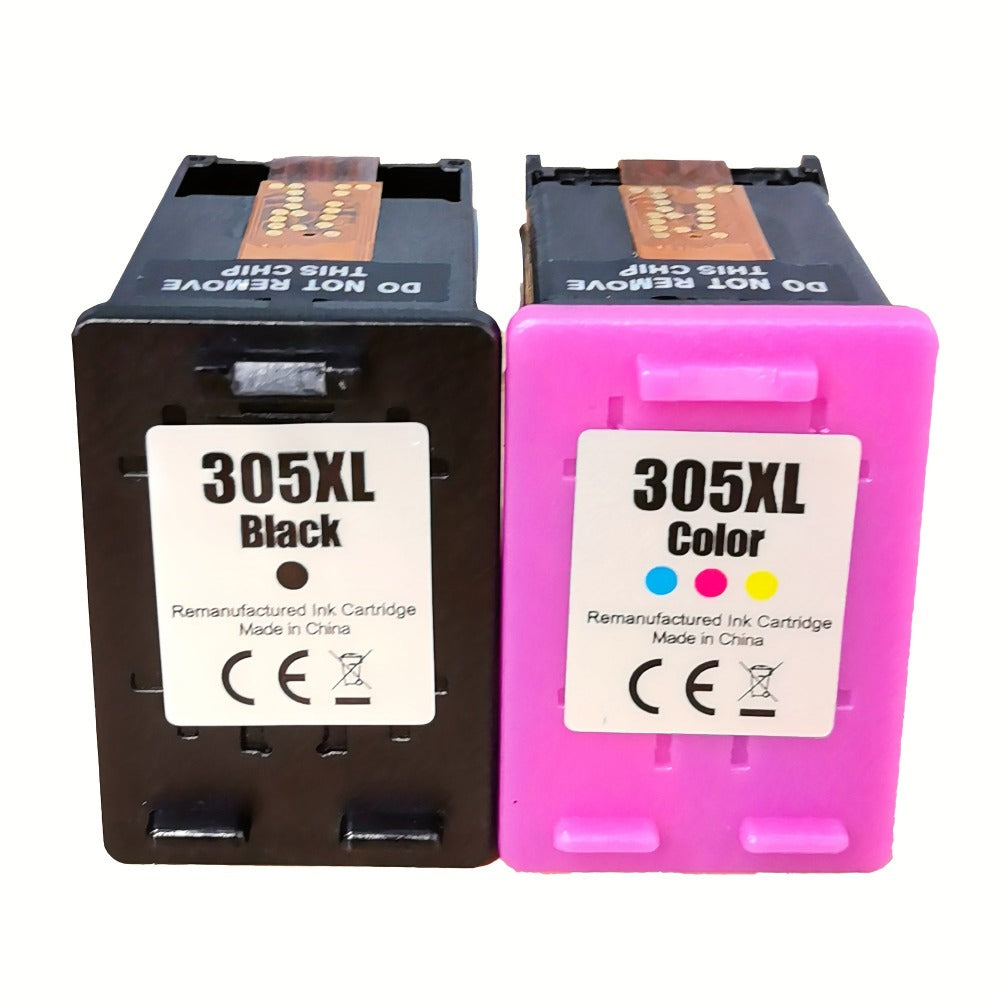 Cartuchos de Tinta 305XL Reacondicionados para HP 305 305XL Cartuchos Impresora para HP DeskJet 2700 2710 2720 2722 DeskJet Plus 4100 4110 4120 4121 4130 Envy 6010 6020 6030 6032 Envy Pro 6400 6420 (Color , 2 Juegos), Cartuchos Imprimir, Suministros Ofici