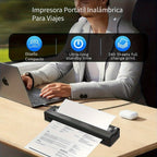 Impresora térmica | Impresoras Portátiles Inalámbricas para Viajes, 2026 Nueva Versión Mejorada de Impresora Térmica Portátil Sin Tinta, Soporta
