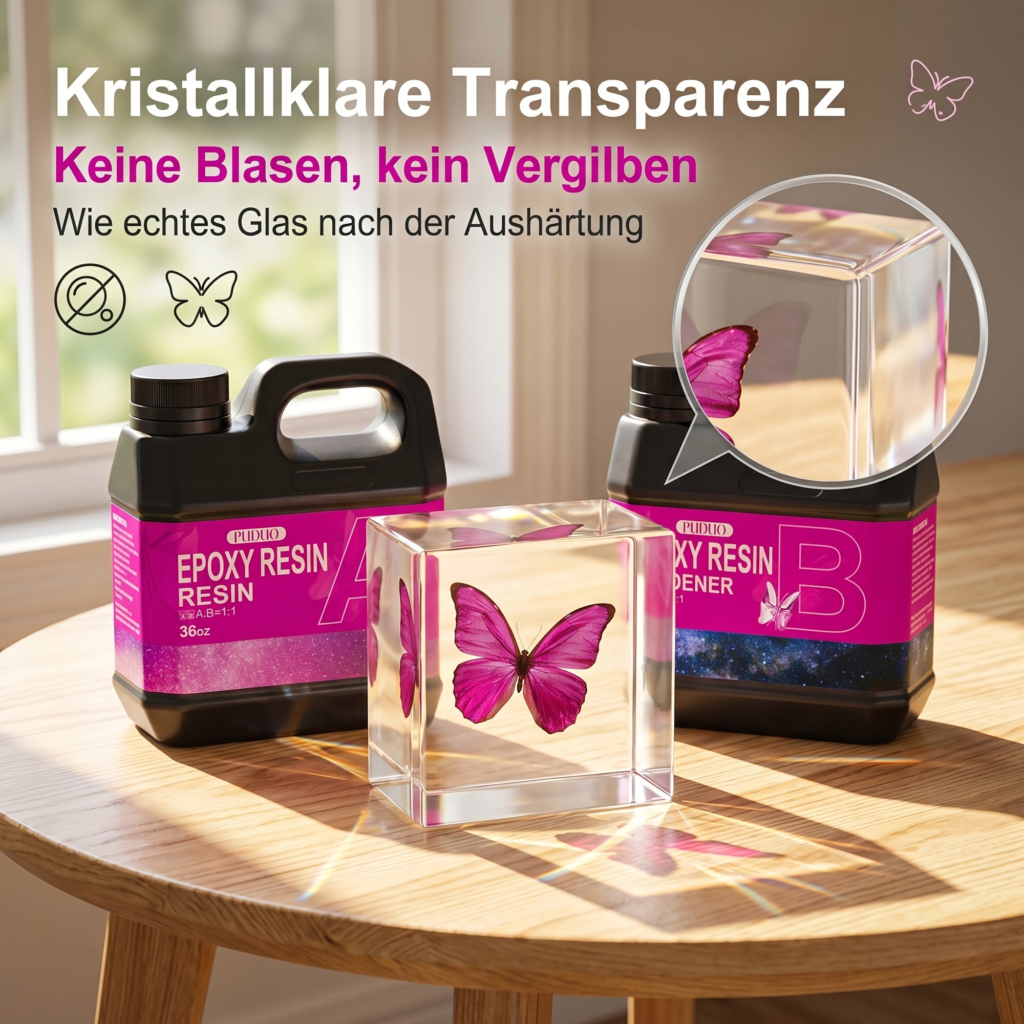 6.39 L Kit de Resina Epoxi para Mesas Perfecto para Proyectos de Manualidades, Kit de Resina Autonivelante Transparente con Mezclador, Sistema de Recubrimiento y Vertido para Madera, Vasos, Fabricación de Joyas, Arte, Recubrimiento, Fundición y Regalos (2