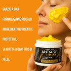 Crema Facial Antirrugie con Cúrcuma y Vitamina E – Hidratante y Regeneradora con Mantequilla de Karité – Anti-Envejecimiento para Piel Seca y Grasa – Hombres y Mujeres – 50ml