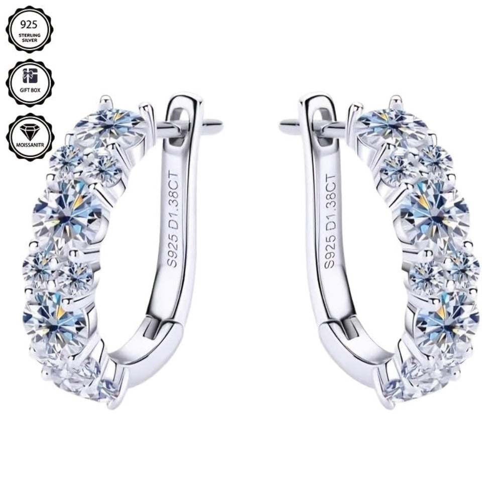 Un par de aretes de aro de plata de ley 925 para mujer, peso total del producto (1.2g) para incrustaciones de circonita, peso total del producto (6.14g) para estilo dorado, peso total del producto (5.15g) para estilo plateado. Regalos perfectos para mujer