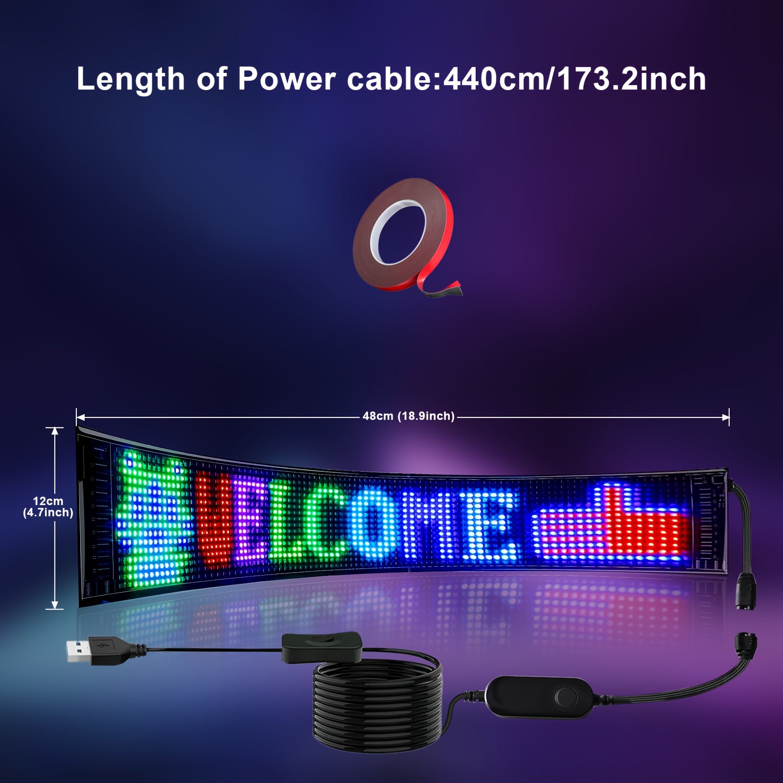 Pantalla de luz LED inteligente de píxeles programable, luces de píxeles USB que se pueden controlar a través de una aplicación, perfectas para crear animaciones de texto, adecuadas para la decoración del hogar, proyectos artísticos, espacios de juegos y