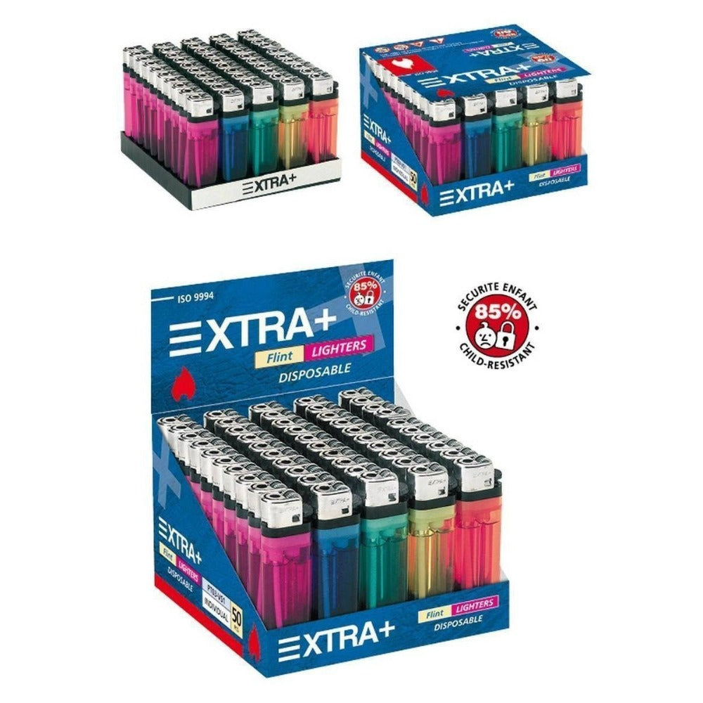 PACK 50 ENCENDEDORES/ MECHEROS DE PIEDRA MULTICOLOR 5 COLORES