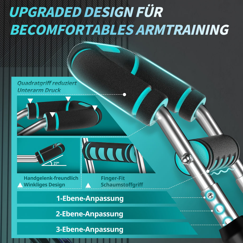 Barra de entrenamiento de fuerza para brazos ajustable, dispositivo de ejercicio para brazos de 27.22-40.82KG, equipo de fitness de dos cabezas con diseño desmontable, adecuado para fitness/equipo de fitness/barra de fuerza para brazos, equipo de gimnasia