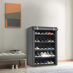 Organizador de Zapatos Resistente con Fácil Montaje - Construcción Robusta de Metal/Plástico, Diseño Vertical que Ahorra Espacio, Capacidad para 27-35 Pares (Tacones Altos, Botas, Zapatillas) - Zapatero Independiente para Entrada, Armario, Apartamento - N
