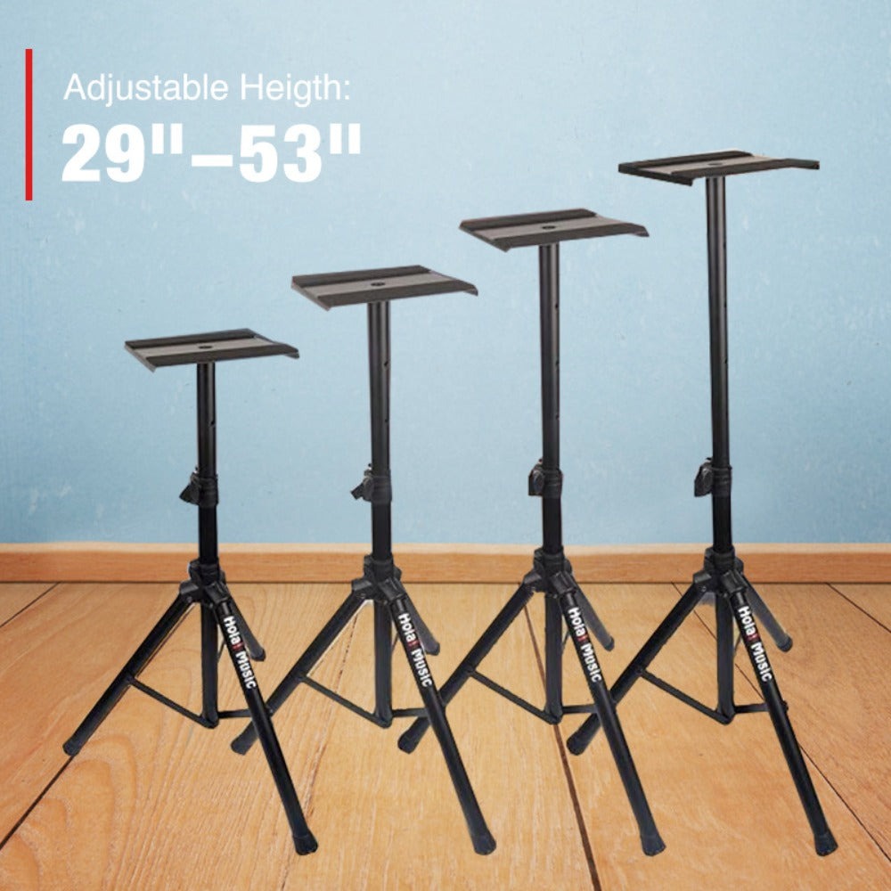 Par de Soportes para Altavoces de Estudio, Altura Ajustable, Modelo HPS-600MS, Estructura de Trípode Profesional de Alta Resistencia