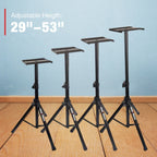Par de Soportes para Altavoces de Estudio, Altura Ajustable, Modelo HPS-600MS, Estructura de Trípode Profesional de Alta Resistencia