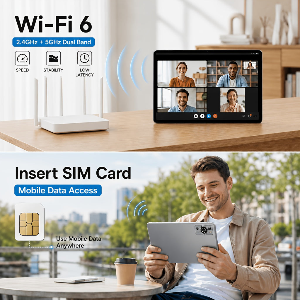 Tablet | Tableta UXD A5 Android 15, equipada con accesorios relacionados, 16 GB de RAM (8 GB + 8 GB ampliable), 512 GB de ROM ampliable hasta 1