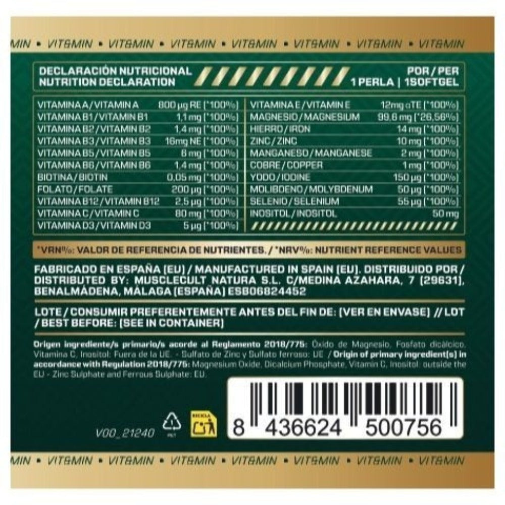 Pack Multivitaminas 60 cáps + Omega 3 90 cáps - MUSCLEFIT