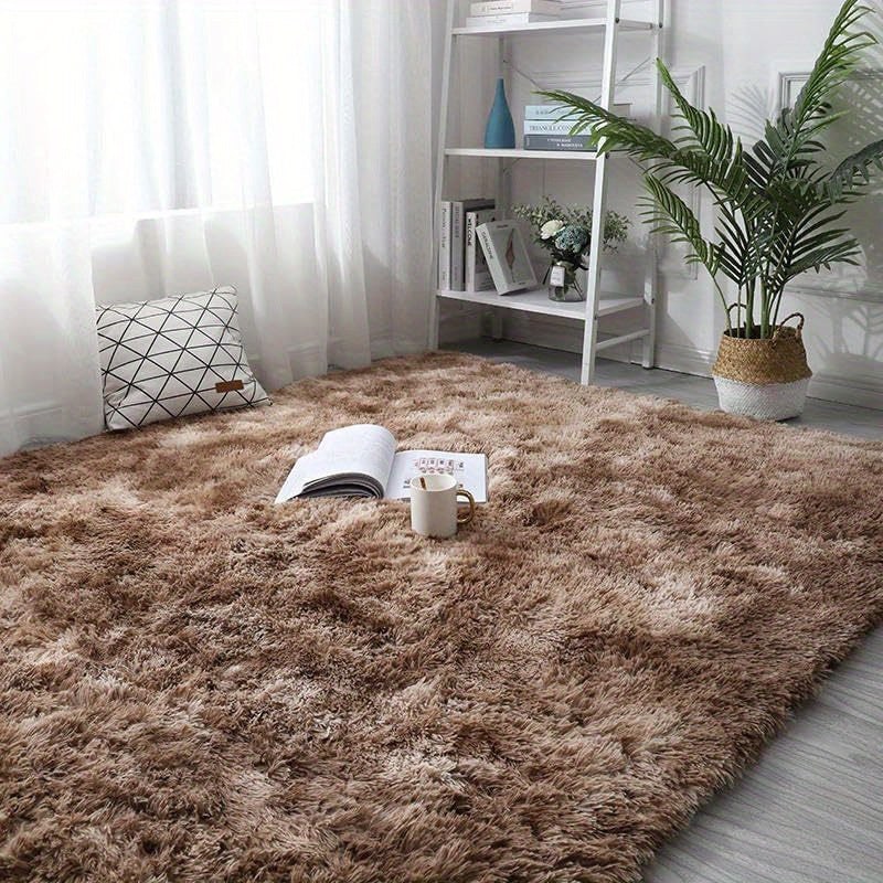 1 alfombra suave de felpa, alfombra de felpa antideslizante, alfombra suave de felpa para mesita de noche, alfombra tie-dye para sala de estar, decoración del hogar, alfombra para dormir mascotas, alfombra para dormitorio y sala de estar, decoración de la