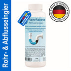 HERRLAN® Limpiador de Tuberías Rocket 1 kg – Granulado Potente para Eliminar Atascos – Limpiador Profesional de Desagües para Cocina, Baño, Inodoro y Ducha – Hecho en Alemania