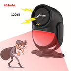 Alarma con detector de movimiento infrarrojo PIR CPVAN y control remoto, sensor de movimiento antirrobo para el hogar de 120 decibelios altos
