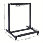 Soporte de Guitarra Multifunción 3 Plegado, Soporte para Múltiples Guitarras, Soporte Portátil Negro para Guitarra, Soporte de Exhibición Negro para Guitarra y Bajo, Estudio y Hogar (3 Guitarras)