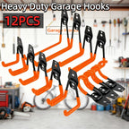 Set de ganchos de garaje para pared 12 piezas | Herramientas, escaleras y bicicletas