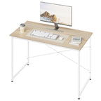 Mesa de escritorio ergonómica universal de 1 pieza para oficina, escritorio para portátil, escritorio para computadora con un soporte de metal resistente, adecuada para oficinas en casa y empresas